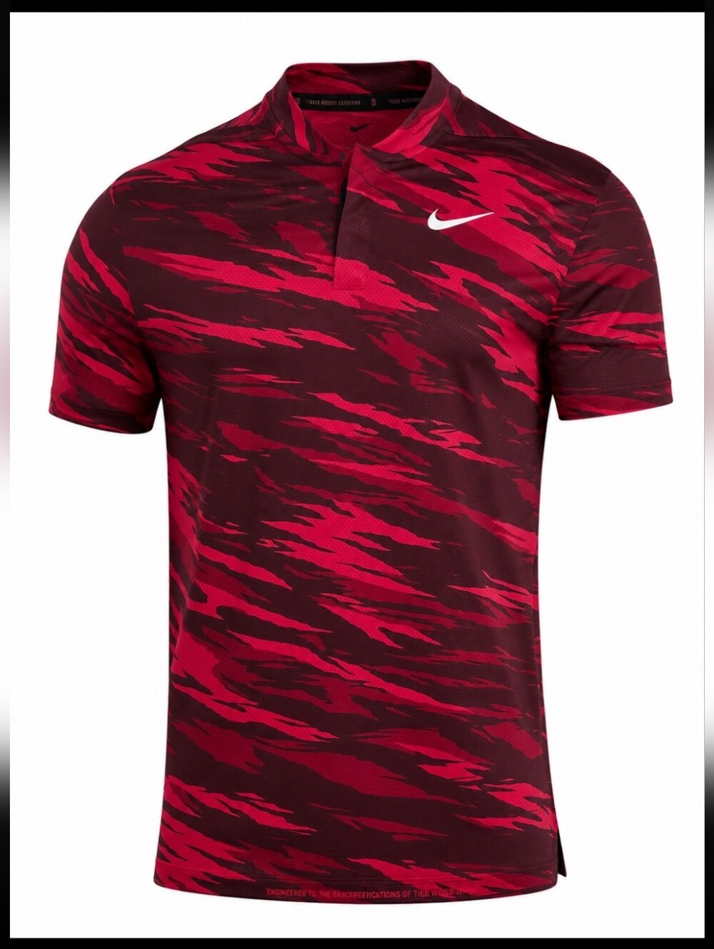 Nike Tiger Woods Collection DA3072-690 Dri-FIT ADV Golf Polo XS Red Camo